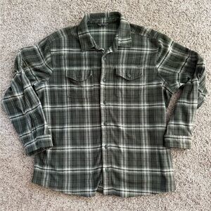 Men’s Eddie Bauer Microfleece Button Down Plaid Shirts size XL bundle 2 shirts